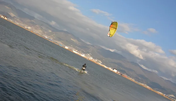 Kite surfing in Novorossiysk — Stock Photo, Image