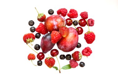 Lezzetli kırmızı meyveler.