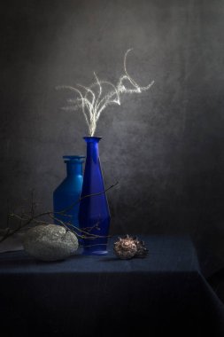 Tüylü ot ve taşlarla modern hayat.