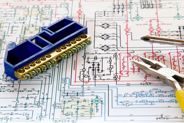 Elektronisch circuit — Stockfoto