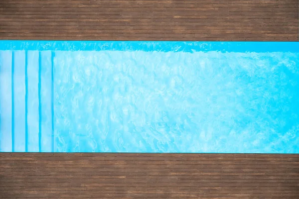 空中无人驾驶飞机从上方看游泳池 热带夏季豪华酒店 复制空间 — 图库照片