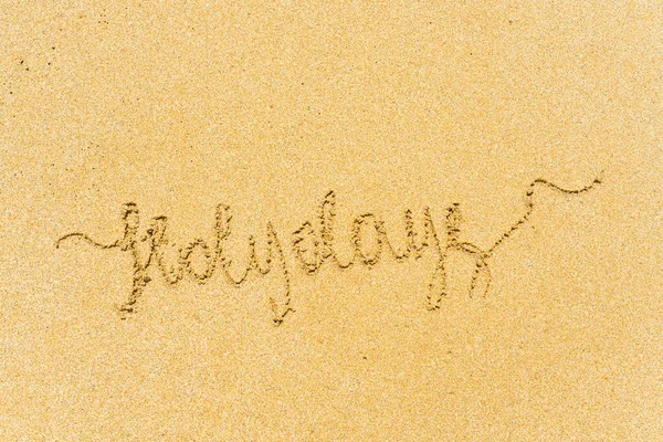 Painted Holydays Word Beach Sand Concept — Stock Photo, Image