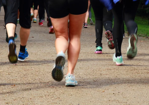 Rückzugsgefecht der Beine bei Langstreckenrennen — Stockfoto