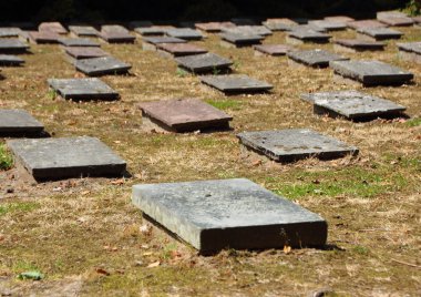 Closeup antik Moravyalı mezarlık, mezar taşı üzerinde