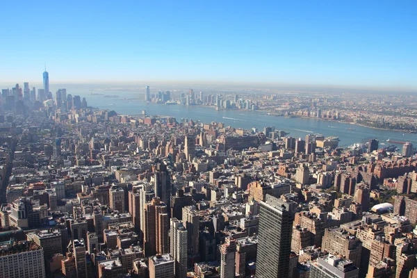 Nova Iorque Downtown Skyline em Morning Smog — Fotografia de Stock