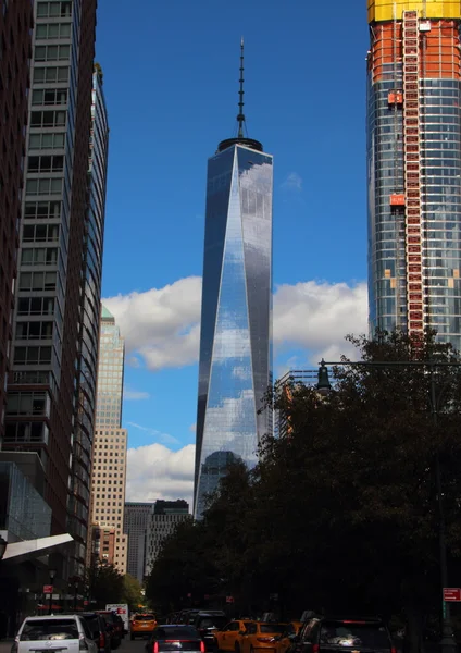 Freedom Tower One WTC New York Vertical Street View — Stock Photo, Image