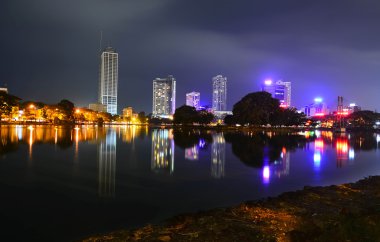 Colombo Beira Lake, Skyline And Modern Skyscrapers