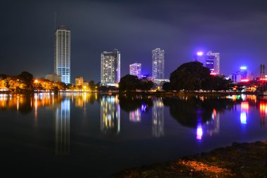 Colombo Beira Lake, Skyline And Modern Skyscrapers
