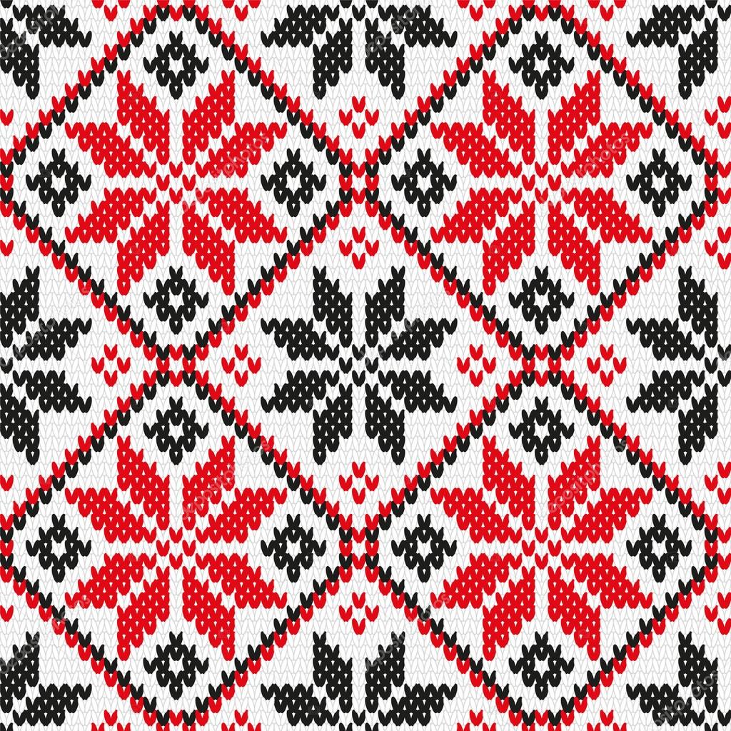 Ukrainian ornament knitting seamless texture