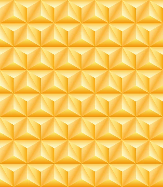 Dreiteilige goldene Pyramide nahtlose Textur — Stockvektor