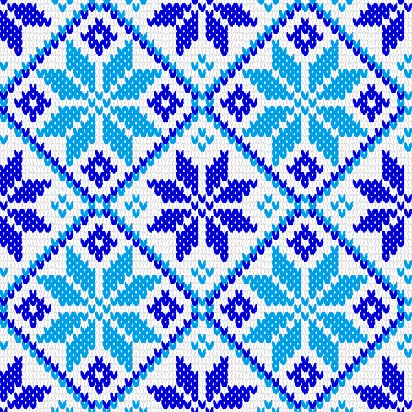 Nordic Ornament Stricken nahtlose Textur — Stockvektor