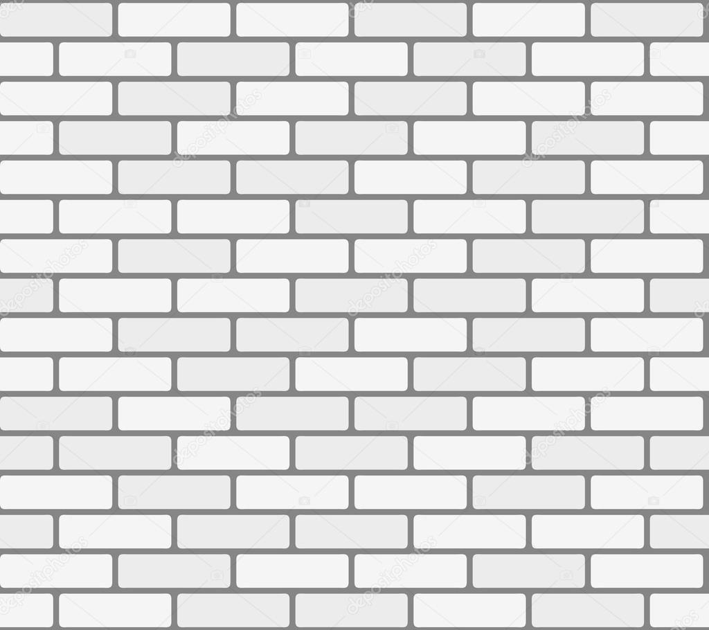 White brick wall vector seamless texture