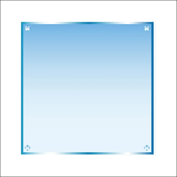 Aufkleber blaues Glas Vektor isoliertes Objekt — Stockvektor