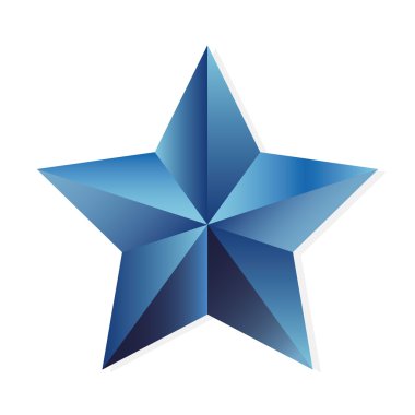 Star sapphire vektör izole nesnesi