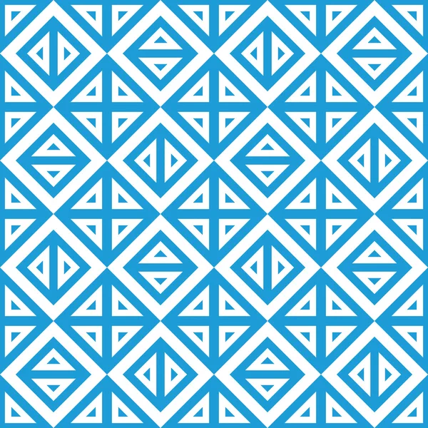 Geométrico abstracto azul y blanco patrón vector sin costuras textur — Archivo Imágenes Vectoriales