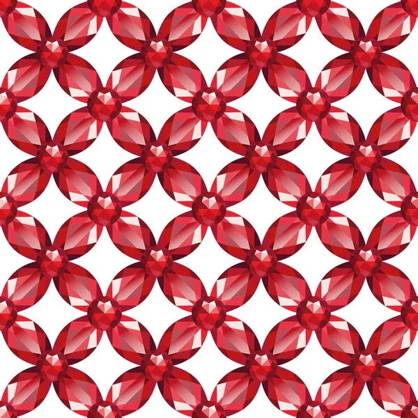 Flower Mesh rubies seamless texture vector — Stock Vector