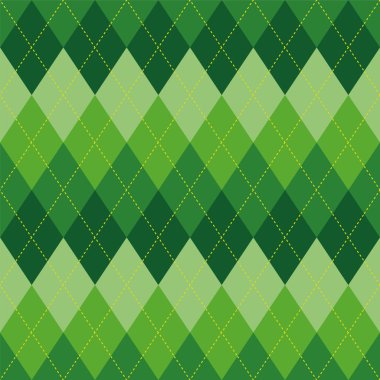 Argyle desen yeşil rhombus sorunsuz doku
