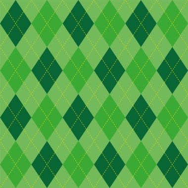 Argyle desen yeşil rhombus sorunsuz doku
