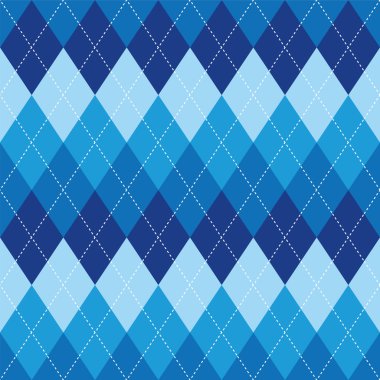 Argyle desen mavi rhombus sorunsuz doku