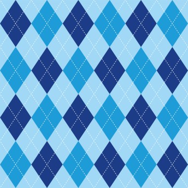 Argyle desen mavi rhombus sorunsuz doku