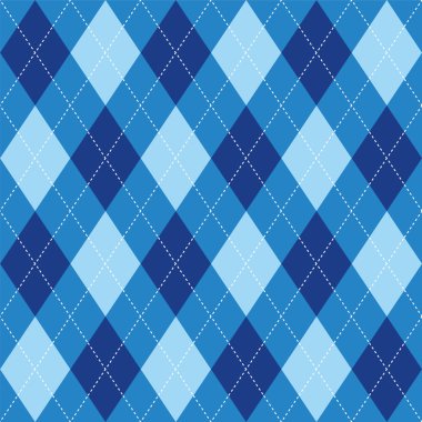 Argyle desen mavi rhombus sorunsuz doku