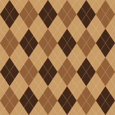 Argyle desen kahverengi rhombus sorunsuz doku