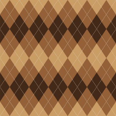Argyle desen kahverengi rhombus sorunsuz doku