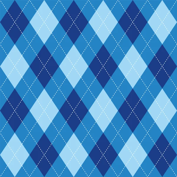 Argyle modello rombo blu texture senza cuciture — Vettoriale Stock