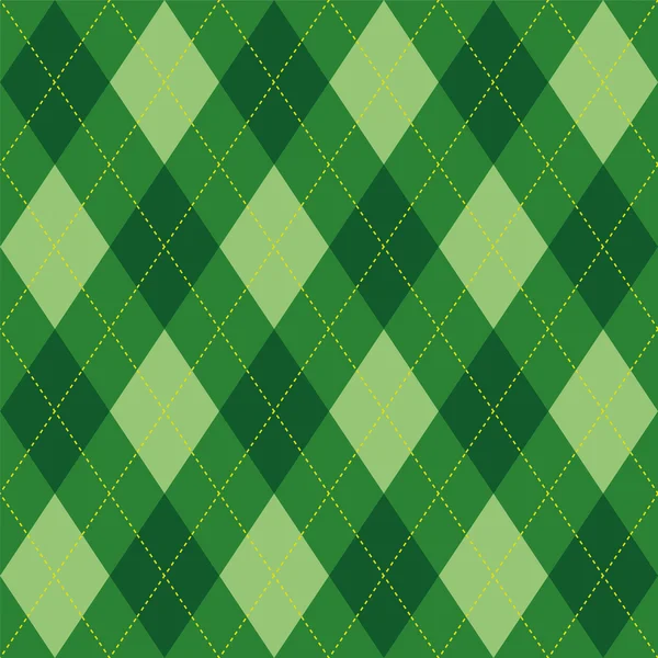 Argyle patroon groene rhombus naadloze textuur — Stockvector