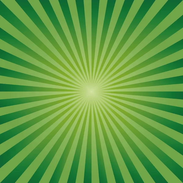 Vintage abstract background explosion green rays vector — Stock Vector