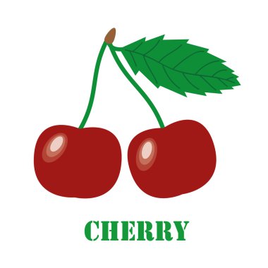 Kiraz yalıtılmış nesne vektör