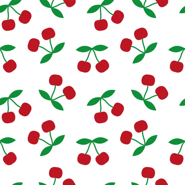 Cherry naadloze textuur vector — Stockvector