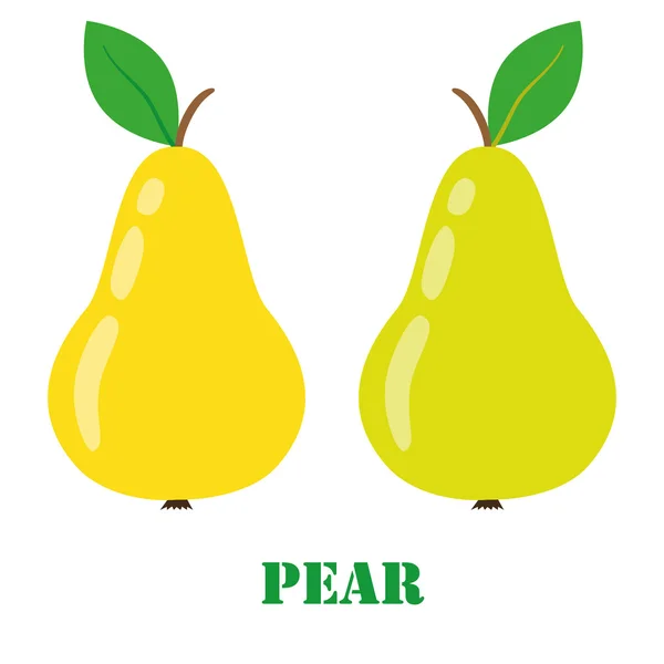 PEAR geïsoleerde object vector — Stockvector