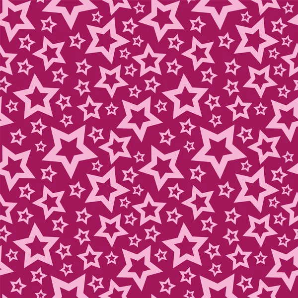 Estrellas rosadas vector de textura sin costura — Vector de stock