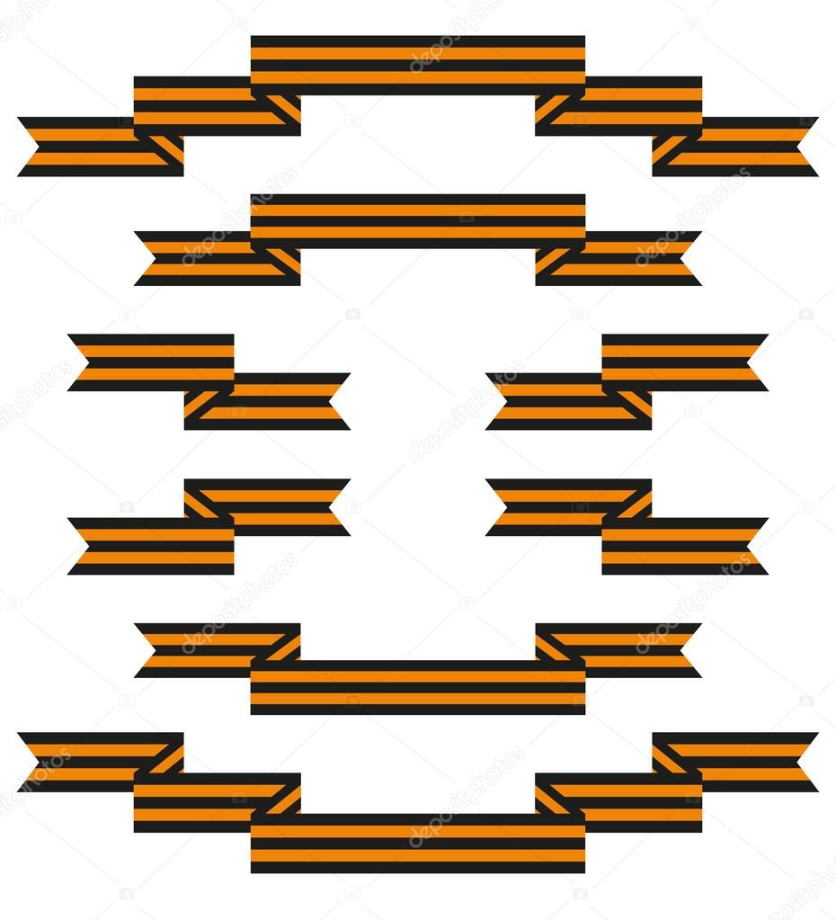 Set of St. George ribbons vector
