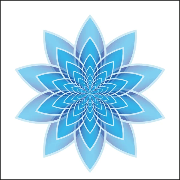 Lotus flower blue — Stock Vector