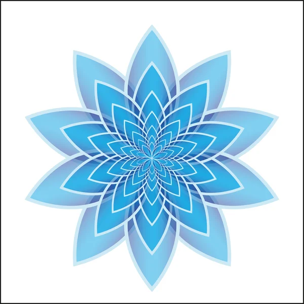 Lotus bloem blauw Stockvector