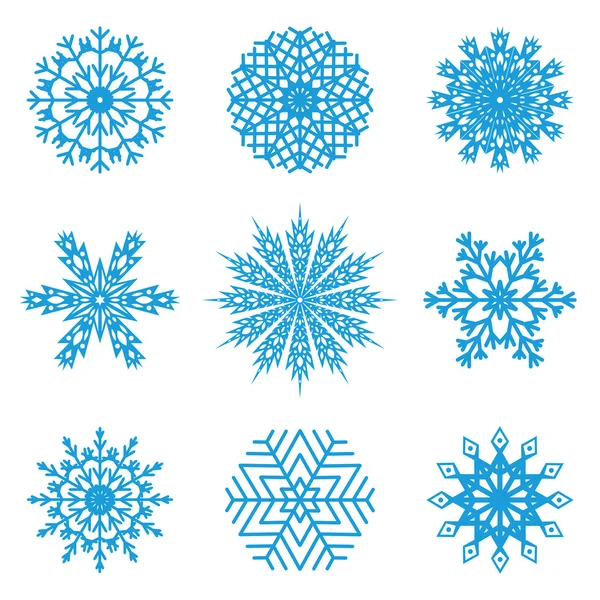 Verzameling sneeuwvlokken vector Vectorbeelden