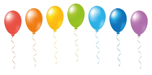 Μπαλόνια "ουράνιο τόξο" διάνυσμα — Διανυσματικό Αρχείο