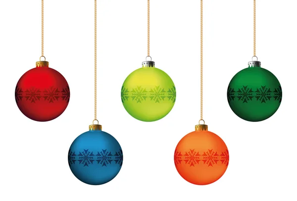 Christmas balls set — Stock Vector