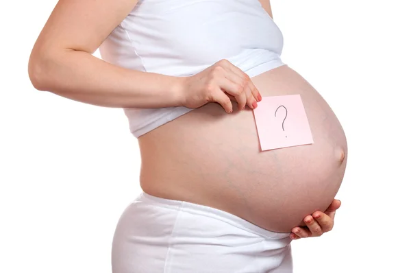 Беременная женщина не знает пол ребенка — стоковое фото