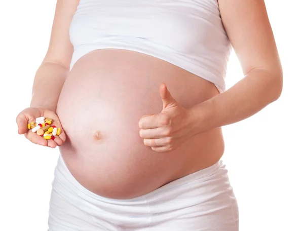 Беременная женщина, 9 месяцев — стоковое фото