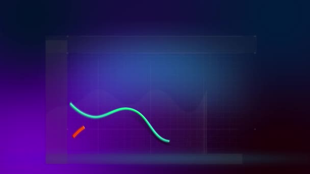 Grafici animati Diagrammi di statistica finanziaria. Negoziazione. — Video Stock