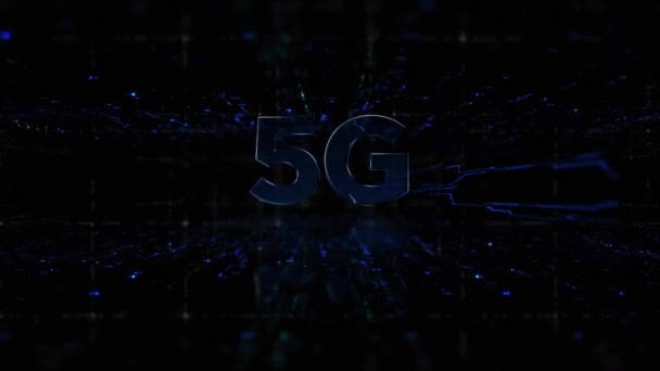 Connessione Internet ad alta velocità 5G. Le più recenti tecnologie nel settore delle telecomunicazioni. — Video Stock