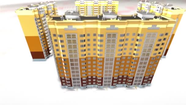 Construção moderna multi infra-estrutura. Edifício residencial alto — Vídeo de Stock