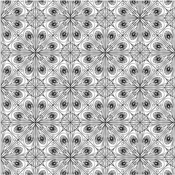 Schwarzes Muster Auf Weißem Hintergrund Geometrisches Design Vektormuster Art Déco — Stockvektor