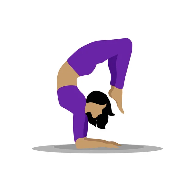 Frau Meditiert Der Natur Yoga Für Frauen Konzeptillustration Für Yoga — Stockvektor