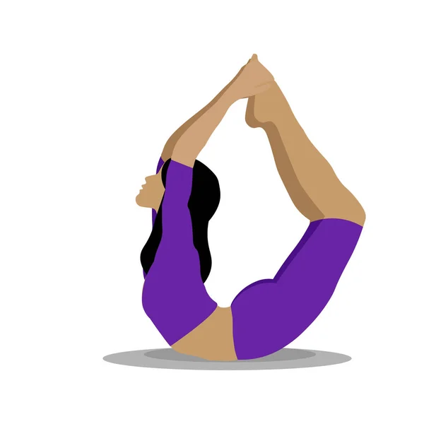 Femme Méditant Dans Nature Yoga Féminin Illustration Conceptuelle Pour Yoga — Image vectorielle