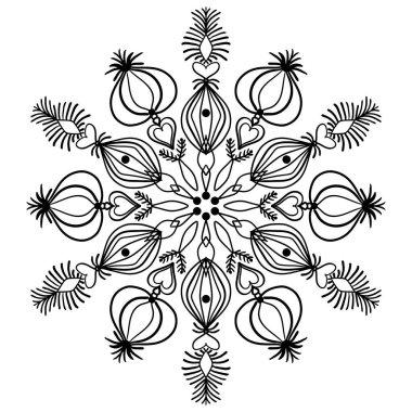 Kar tanesi karalaması grafikli el çizimi seti. Siyah beyaza. Noel kış tasarımı için kar taneleri koleksiyonu. Kar taneleri ikonları. Kar Tanesi vektör simgesi. Noel tasarımı. Vektör illüstrasyonu.