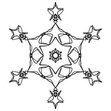 Kar tanesi karalaması grafikli el çizimi seti. Siyah beyaza. Noel kış tasarımı için kar taneleri koleksiyonu. Kar taneleri ikonları. Kar Tanesi vektör simgesi. Noel tasarımı. Vektör illüstrasyonu.